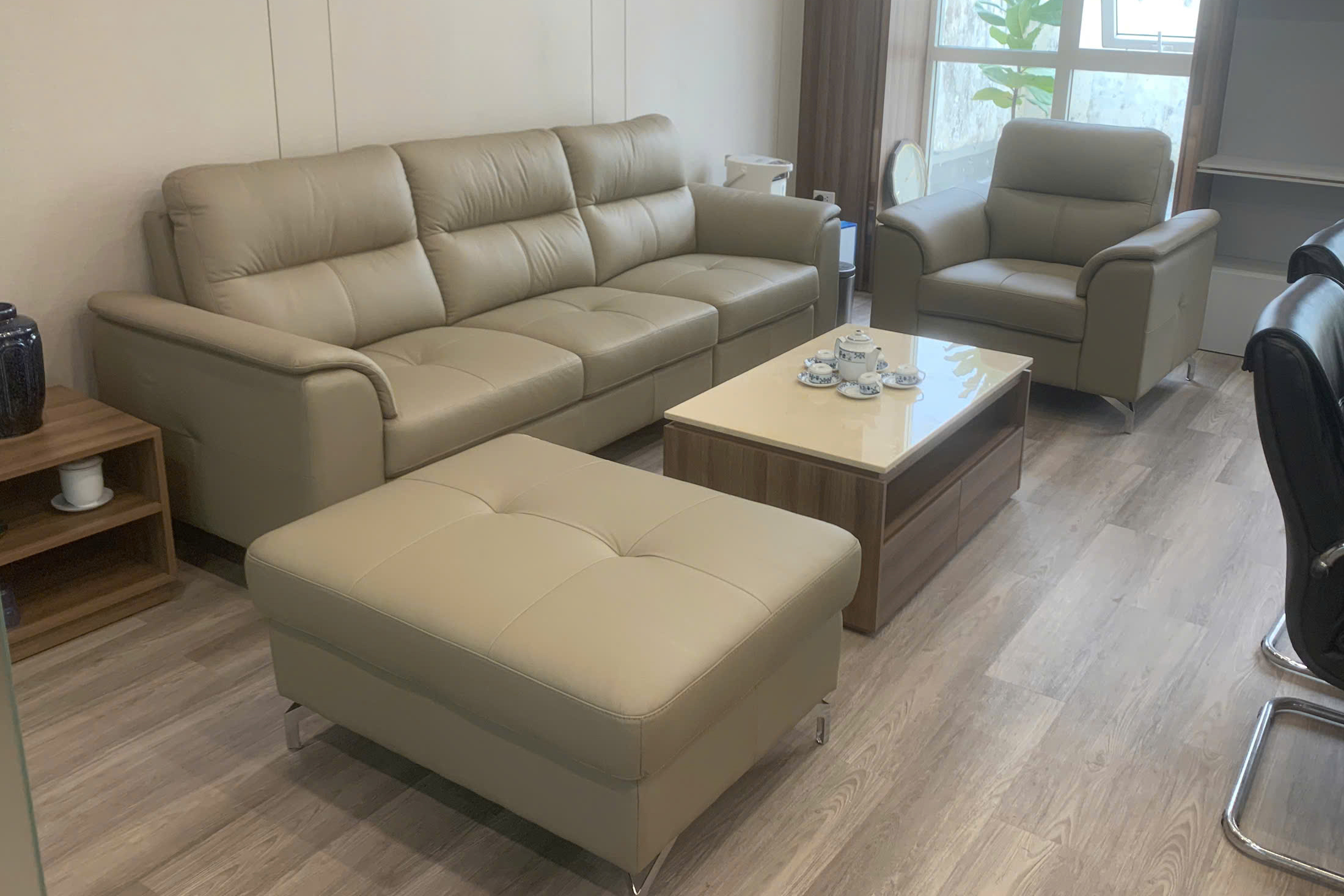 ERADO BÀN GIAO THÀNH CÔNG SOFA BỘ DA THẬT NHẬP KHẨU CHO KHÁCH HÀNG Ở THỢ NHUỘM